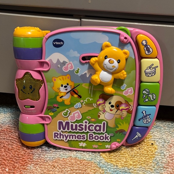 VTech Musical Rhymes Book - Pink, Yellow, and Blue - Picture 1 of 1